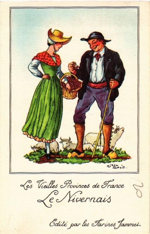 CPA Les Vieilles Provinces de France - Le Nivernais - Folklore - Types (482701)