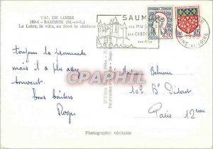 Modern Postcard Loire Valley Saumur (M and L) Loire City in the background th...