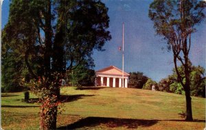 Lee Mansion Arlington National Cemetery US Flag Half Staffed Postcard VTG UNP 
