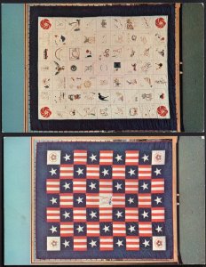 (2) Arizona SUN CITY Unique Two-sided Bicentennial Quilts Chrome