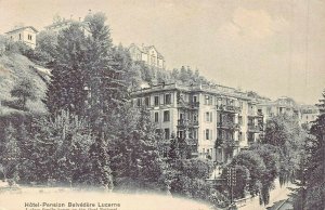 LUCERNE LUZERN SWITZERLAND~HOTEL PENSION BELVEDERE~PHOTO POSTCARD