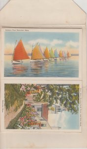 Nantucket, Massachusetts Linen Souvenir Folder 18 Views