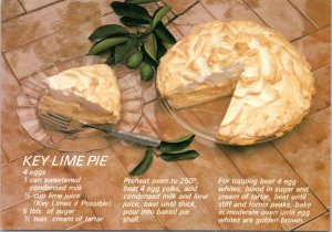 Postcard FL recipie Florida's State Pie - Key Lime Pie