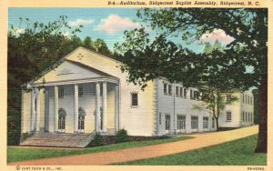 Vintage Postcard 1942 Auditorium Ridgecrest Baptist Assembly North Carolina NC