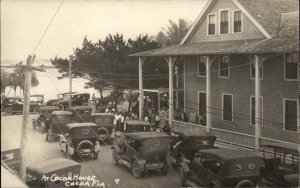 Cocoa FL Cars at the Cocoa House c1920 Real Photo Postcard