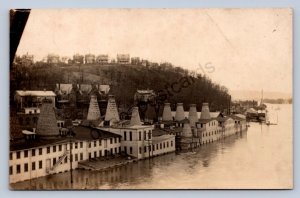 J87/ East Liverpool Ohio RPPC Postcard c1907 Flood Disaster Pottery Kilns 97