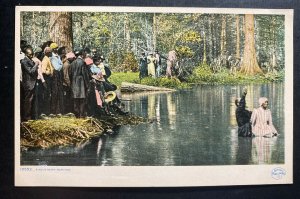 Mint USA Picture Postcard Cover Black Americana A Southern Baptism