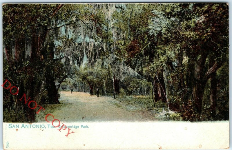 Pre-1907 San Antonio TX Raphael Tuck Brackenridge Park Litho Photo UDB Vtg A15