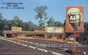 A & W Drive In - Greenwood Lake Advertising Unused 