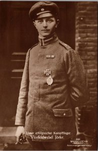 Mint Germany Aviation WW1 Fighter Aces Sanke RPPC Picture Postcard Pilot Jorke