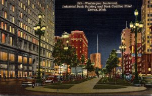 Michigan Detroit Washington Boulevard Industrial Bank Building and Book Cadil...