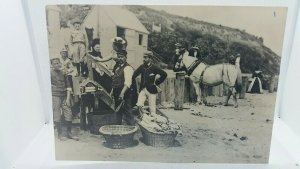 Vintage Repro Postcard Family Holidaying at Clacton On Sea 1894