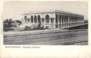Montevideo Uruguay Hospital italiano Antique Postcard J53908