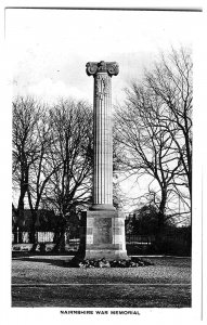 Nairnshire War Memorial Nairn Scotland Military RPPC Postcard