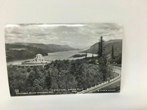 Vista House Crown Point Columbia River Highway Oregon Postcard RPPC Real Photo