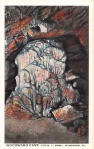 WOODWARD PENNSYLVANIA WOODWARD CAVE~LOT 4 POSTCARDS 1920s PASSAGE~STATUES~BABEL