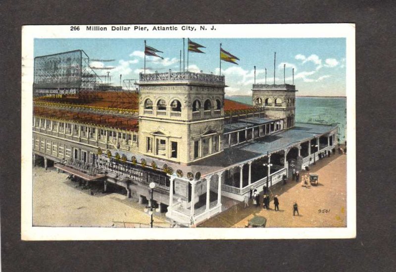 NJ Million Dollar Pier Beach Boardwalk Atlantic City New Jersey Postcard