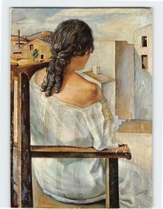 Postcard Woman seated, from the back By Dali, Museum of Modern Art, Spain