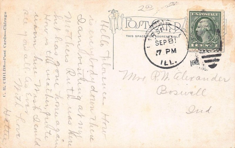 J85/ Marseilles Illinois Postcard c1910 High School Building  45