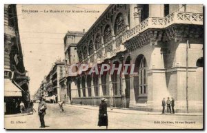 Old Postcard Toulouse museum and rue Alsace Lorraine