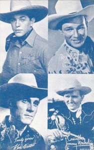 Cowboy Arcade Card Fred Humes Roy Rogers Ken Curtis & Jimmy Wakely