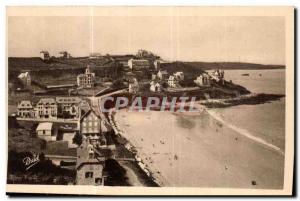 Old Postcard Perros Guirec The Pretty Beach Trestrignel