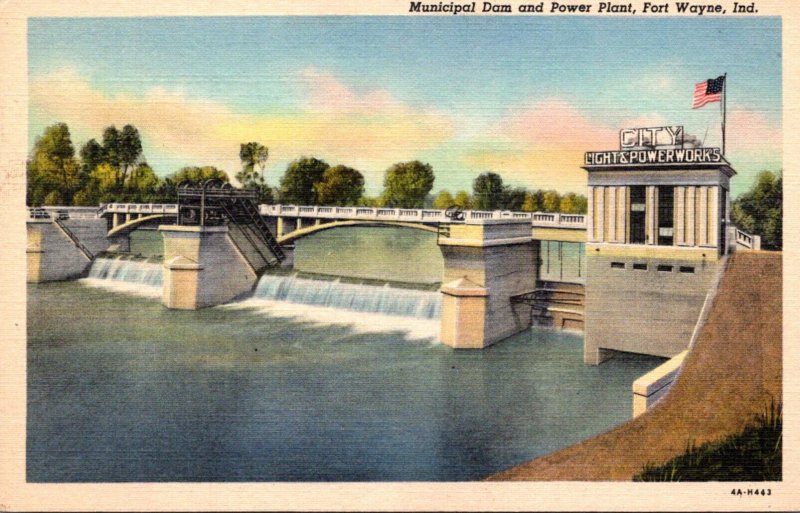 Indiana Fort Wayne Municipal Dam and Power Plant Curteich