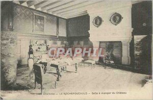 Postcard Old La Rochefoucauld Charente Dining Room of the Chateau