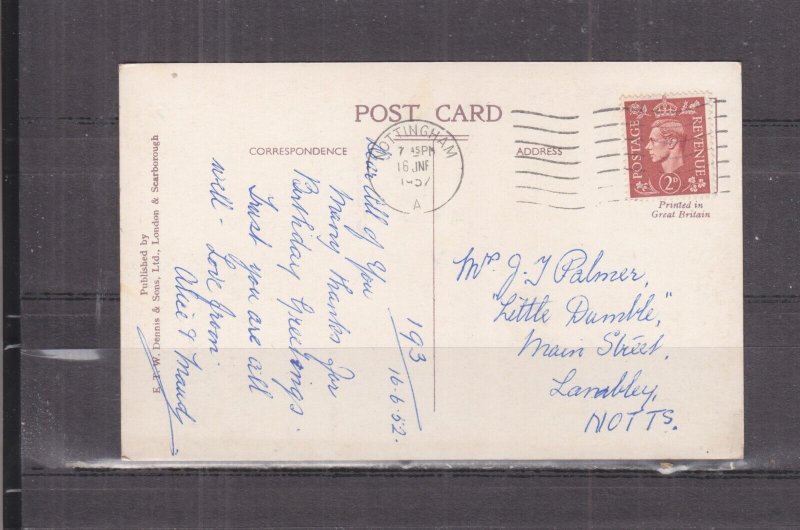GREAT BRITAIN, NOTTINGHAM, VICTORIA EMBANKMENT, 1957 ppc., used.