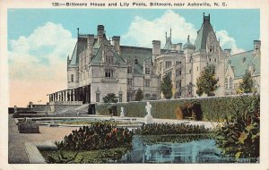 Biltmore House and Lily Pond, Near Asheville, North Carolina, Early Postcard