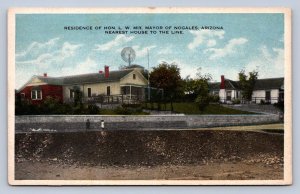 J96/ Nogales Arizona Postcard c1910 Residence L.W. Mix Mayor 501