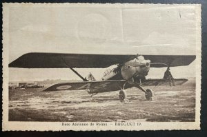 Mint France Real Picture Postcard RPPC Reims Air Base Breguet