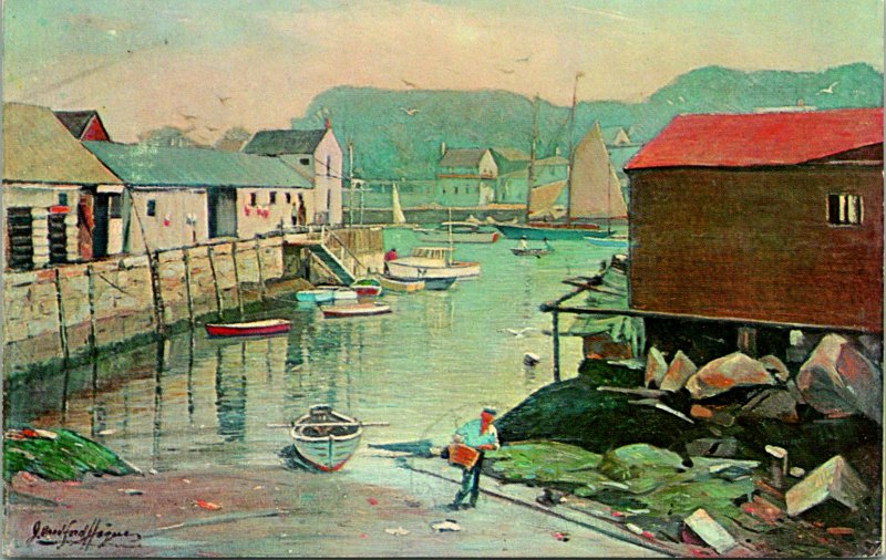 Rockport MA The Neck Beafrskin Neck Postcard used (24356)