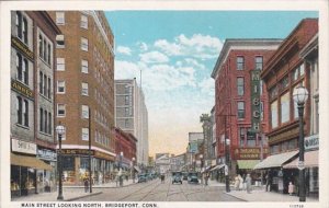 Connecticut Bridgeport Main Street Looking North Woolworth Curteich