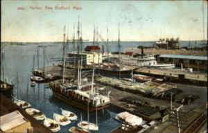 NEW BEDFORD MA Harbor c1910 Postcard