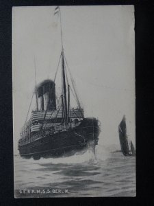 Shipping G.E.R.R.M.S.S. BERLIN Steam Liner c1910 Postcard