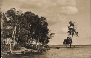 Kineo Maine ME Summer Cottages Lake Side Real Photo c1910 Postcard