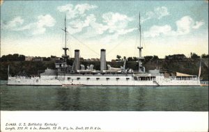 US Battleship Kentucky c1905 Postcard