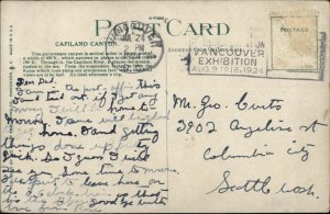 Vancouver BC Capilano Canyon Multi View c1920 Postcard