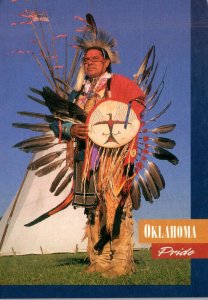 Oklahoma Powwow Plains Indian In Warrior Regalia