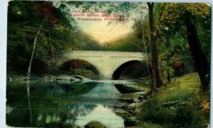 Bridges Postcard Allen Lane Bridge above Indian Rock Philadelphia Pennsylvania