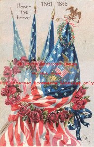 Decoration Day, Tuck No TCK01-3, Honor the Brave! 1861-1865, Patriotic