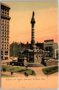 Cleveland Ohio OH, Soldier's and Sailor's Monument, Tower, Vintage Postcard