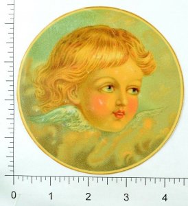 1880's lovely Heavenly Angels Winged Round Victorian Scrap Cards #G 