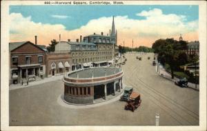 CAMBRIDGE MA Harvard Square Old Postcard