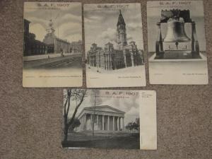 4 different Philadelphia Postcards-S.A.F. 1907-Society of American Foresters