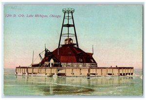 1910 12th Street Crib Lake Michigan Chicago Illinois IL Vintage Antique Postcard