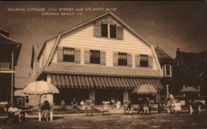 Virginia Beach Virginia VA Dolphin Cottage Vintage Postcard