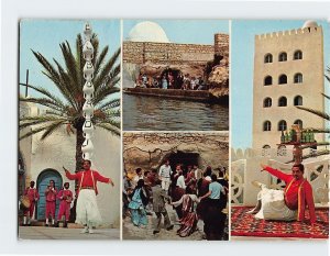 Postcard Folk-lore at El-borg and Monastir Grotto, Tunisia