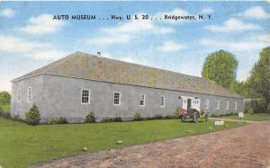 C84/ Bridgewater New York NY Postcard Linen Auto Museum Highway 20 Roadside